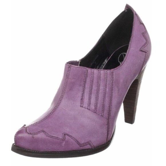 Envy Ankle Bootie 10 Western Style Leather Crushin Mauve Cowgirl Southern - Picture 3 of 10